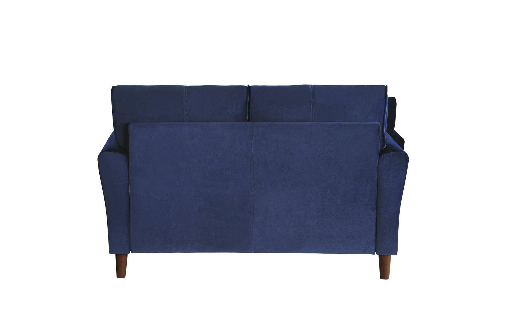 Dunleith Blue Solid Wood And Plywood Velvet Fabric Upholstery Tufted 2Pc Set: Sofa, Love - Ella Furniture