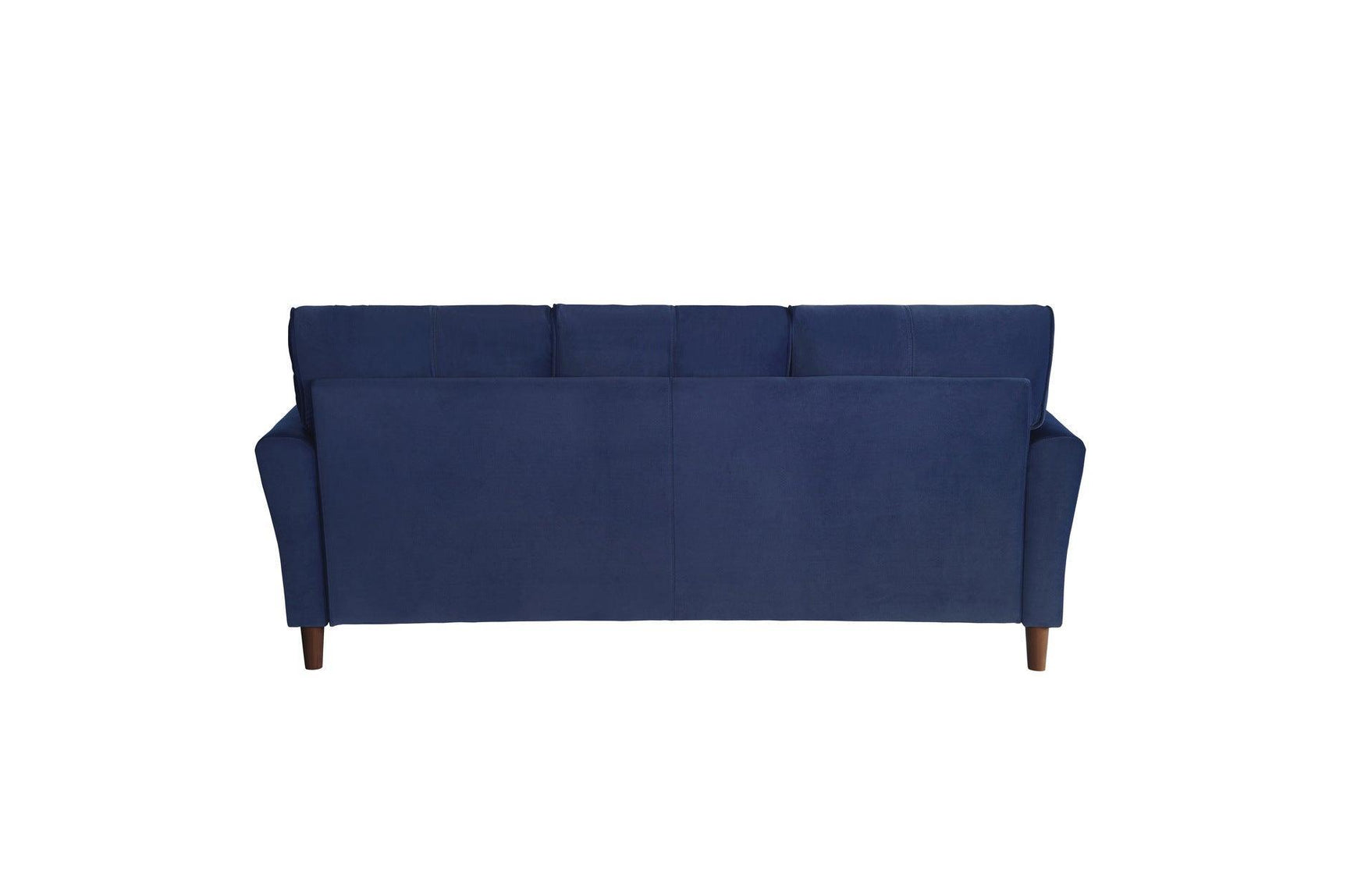 Dunleith Blue Solid Wood And Plywood Velvet Fabric Upholstery Tufted 2Pc Set: Sofa, Love - Ella Furniture