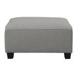 Jayne Gray Solid Wood And Plywood Textured Fabric Upholstery 5-Piece Modular Sectional With Ottoman - Ella Furniture