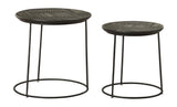 Loannis 2-Piece Round Nesting Table Matte Black - Ella Furniture