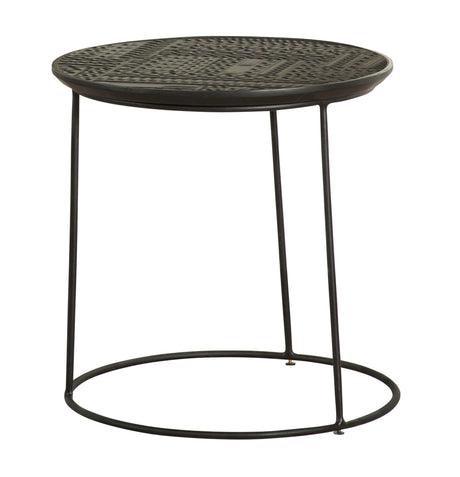 Loannis 2-Piece Round Nesting Table Matte Black - Ella Furniture