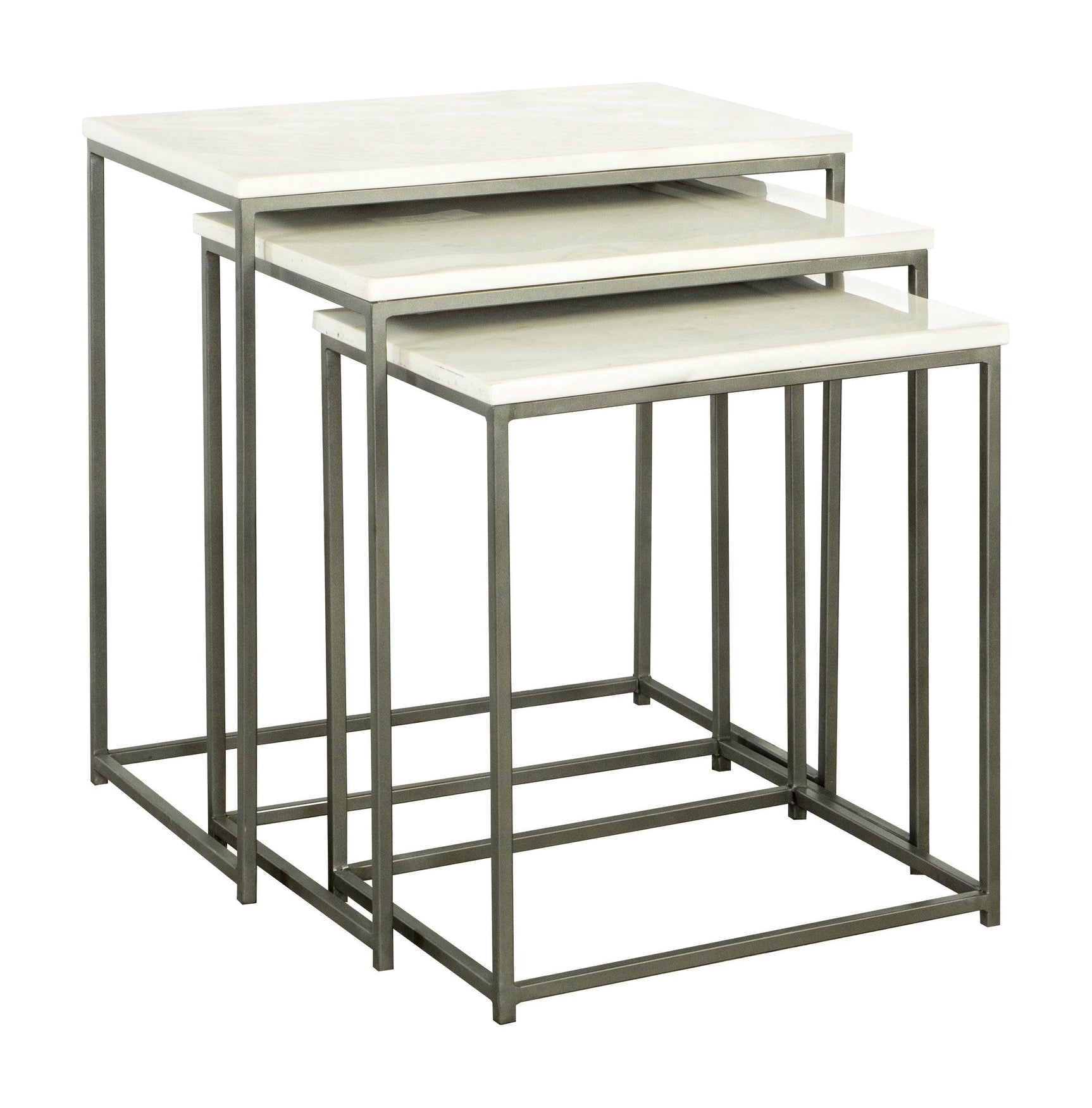 Caine 3-Piece Nesting Table With Marble Top - Ella Furniture