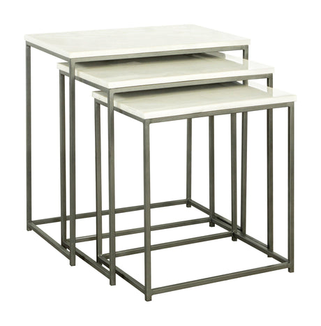 Caine 3-Piece Nesting Table With Marble Top - Ella Furniture