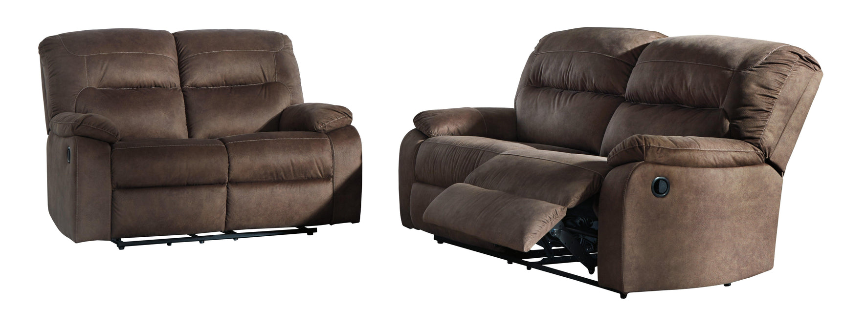 Bolzano Coffee Microfiber Reclining Sofa - Ella Furniture