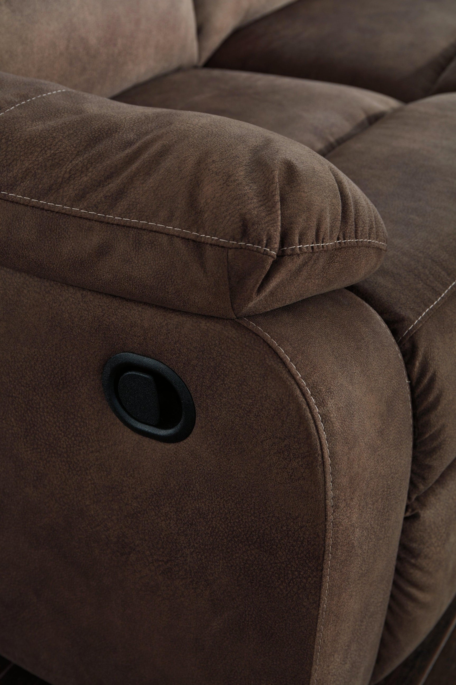 Bolzano Coffee Microfiber Reclining Sofa - Ella Furniture