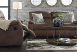 Bolzano Coffee Microfiber Reclining Sofa - Ella Furniture