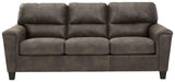 Navi Chestnut Faux Leather Sofa - Ella Furniture