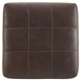 Navi Chestnut Faux Leather Oversized Accent Ottoman - Ella Furniture