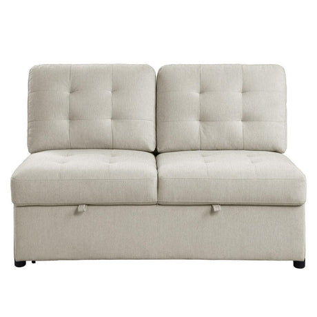 Logansport Beige Solid Wood And Plywood Chenille Fabric Upholstery 4-Piece Sectional - Ella Furniture