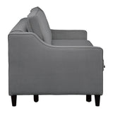 Adelia Dark Gray Solid Wood Velvet Fabric Upholstery Convertible Studio Sofa With Pull-out Bed - Ella Furniture