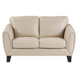 Morelia Beige Traditional Solid Wood And Plywood Chenille Fabric Upholstery Loveseat - Ella Furniture