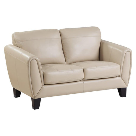 Morelia Beige Traditional Solid Wood And Plywood Chenille Fabric Upholstery Loveseat - Ella Furniture