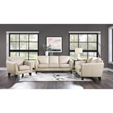 Morelia Beige Traditional Solid Wood And Plywood Chenille Fabric Upholstery Loveseat - Ella Furniture