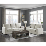 Morelia Beige Traditional Solid Wood And Plywood Chenille Fabric Upholstery Sofa - Ella Furniture