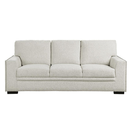Morelia Beige Traditional Solid Wood And Plywood Chenille Fabric Upholstery Sofa - Ella Furniture
