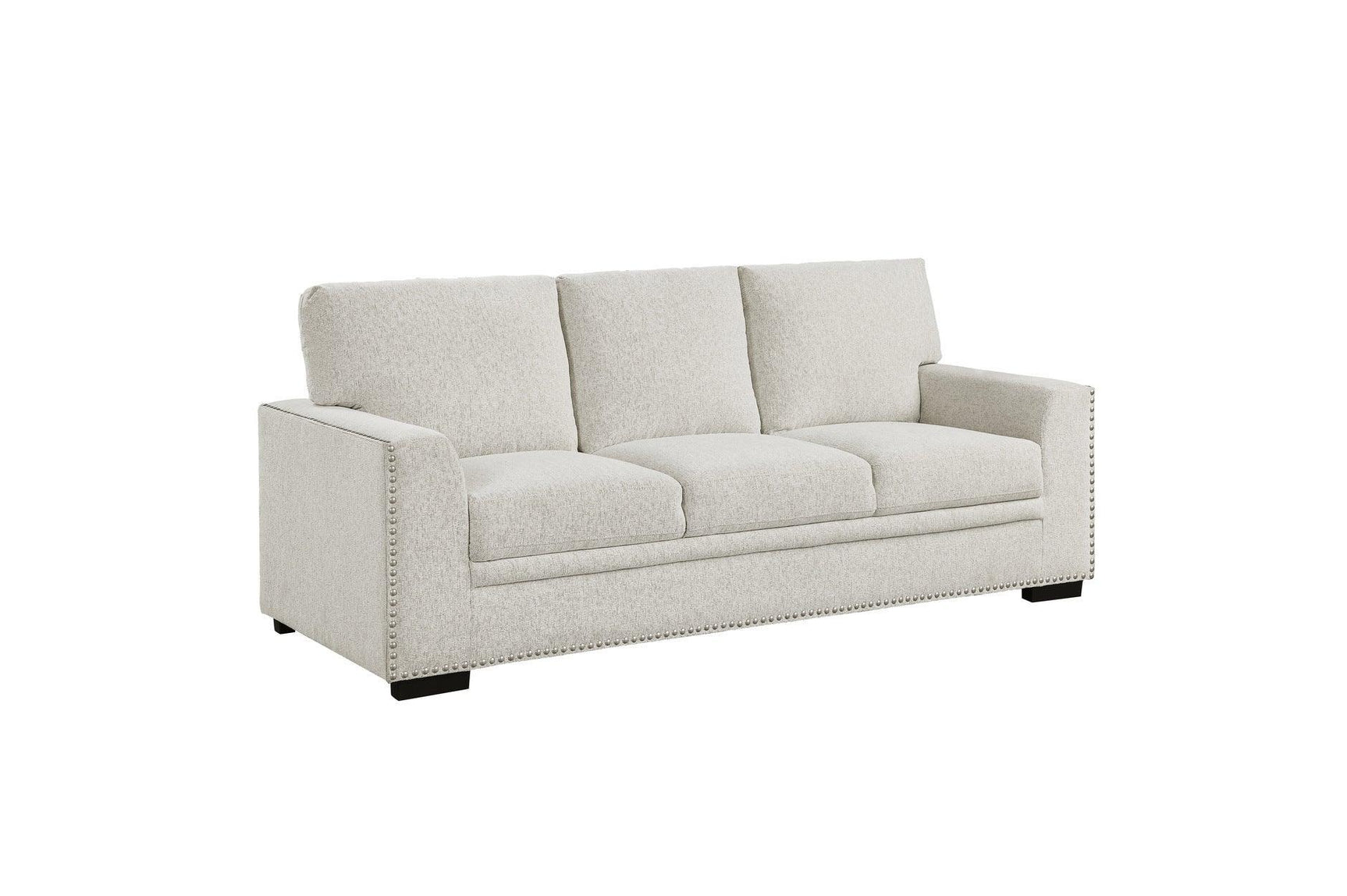 Morelia Beige Casual Solid Wood And Plywood Chenille Fabric Upholstery 2Pc Set: Sofa, Love - Ella Furniture