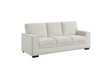 Morelia Beige Casual Solid Wood And Plywood Chenille Fabric Upholstery 2Pc Set: Sofa, Love - Ella Furniture