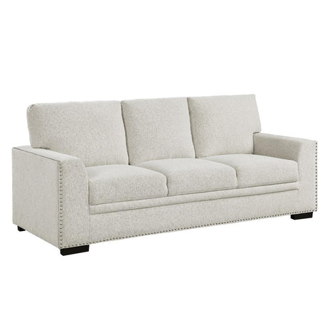 Morelia Beige Traditional Solid Wood And Plywood Chenille Fabric Upholstery Sofa - Ella Furniture