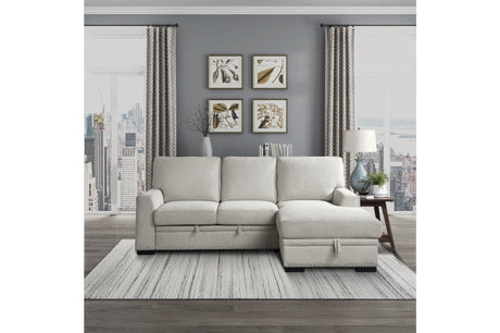 Morelia Beige Casual Solid Wood And Plywood Chenille Fabric Upholstery 2Pc Set: Sofa, Love - Ella Furniture