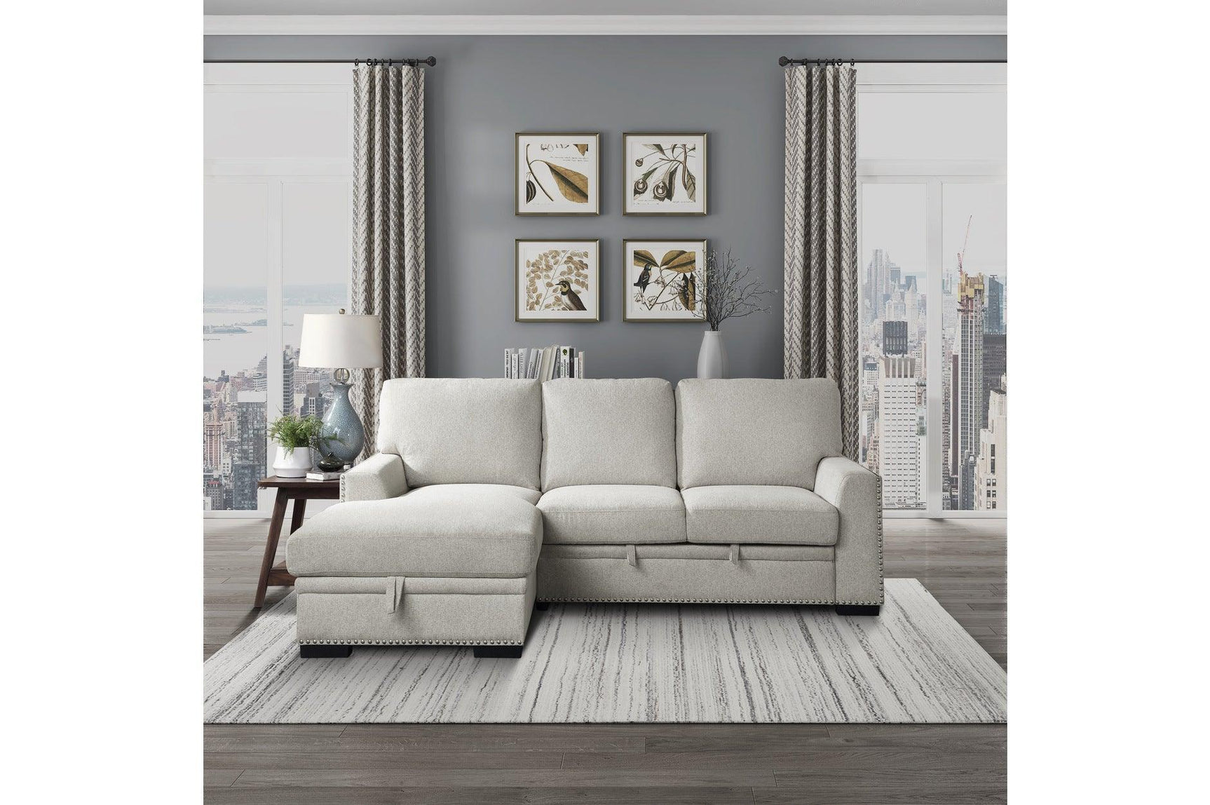 Morelia Beige Casual Solid Wood And Plywood Chenille Fabric Upholstery 2Pc Set: Sofa, Love - Ella Furniture