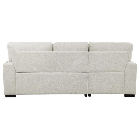Morelia Beige Chenille Fabric Upholstery 2-Piece Sectional With Pull-out Bed And Left Chaise - Ella Furniture
