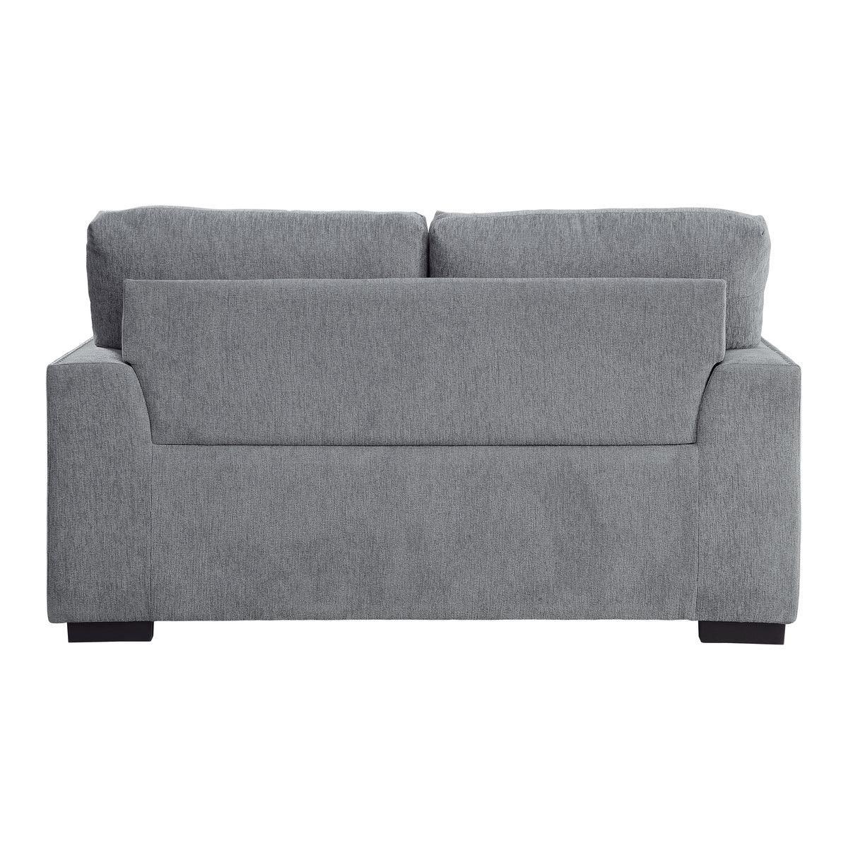 Morelia Gray Casual Contemporary Solid Wood And Plywood Chenille Fabric Upholstery Loveseat - Ella Furniture