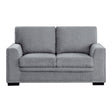 Morelia Gray Casual Contemporary Solid Wood And Plywood Chenille Fabric Upholstery Loveseat - Ella Furniture