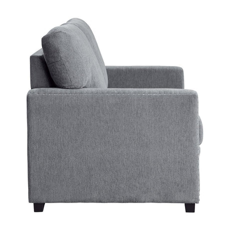 Morelia Gray Casual Contemporary Solid Wood And Plywood Chenille Fabric Upholstery Loveseat - Ella Furniture