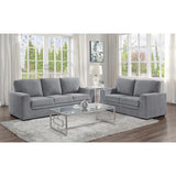Morelia Gray Casual Contemporary Solid Wood And Plywood Chenille Fabric Upholstery Loveseat - Ella Furniture