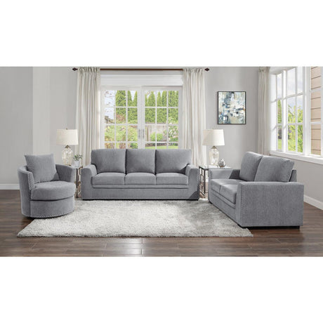 Morelia Gray Casual Contemporary Solid Wood And Plywood Chenille Fabric Upholstery Sofa - Ella Furniture