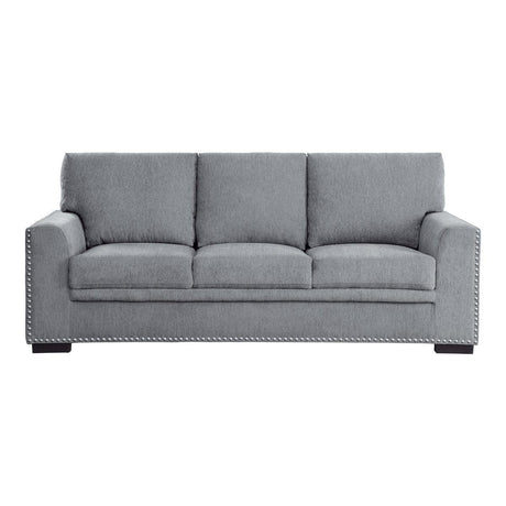Morelia Gray Casual Contemporary Solid Wood And Plywood Chenille Fabric Upholstery Sofa - Ella Furniture