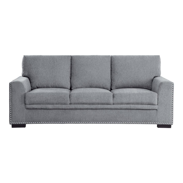Morelia Gray Casual Contemporary Solid Wood And Plywood Chenille Fabric Upholstery Sofa - Ella Furniture