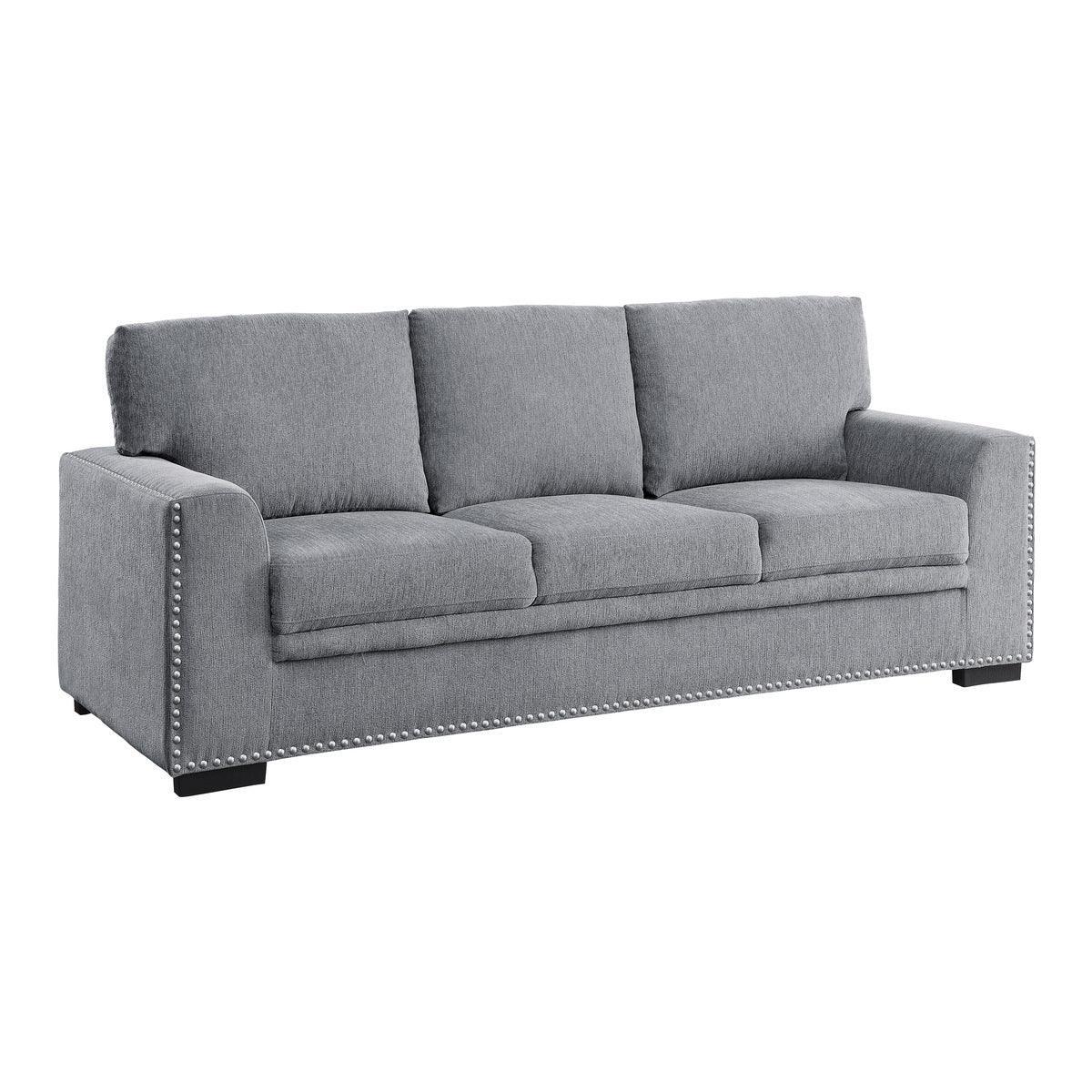 Morelia Gray Casual Contemporary Solid Wood And Plywood Chenille Fabric Upholstery Sofa - Ella Furniture
