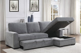 Morelia Dark Gray Solid Wood And Plywood Chenille Fabric Upholstery 2Pc Set: Sofa, Love - Ella Furniture