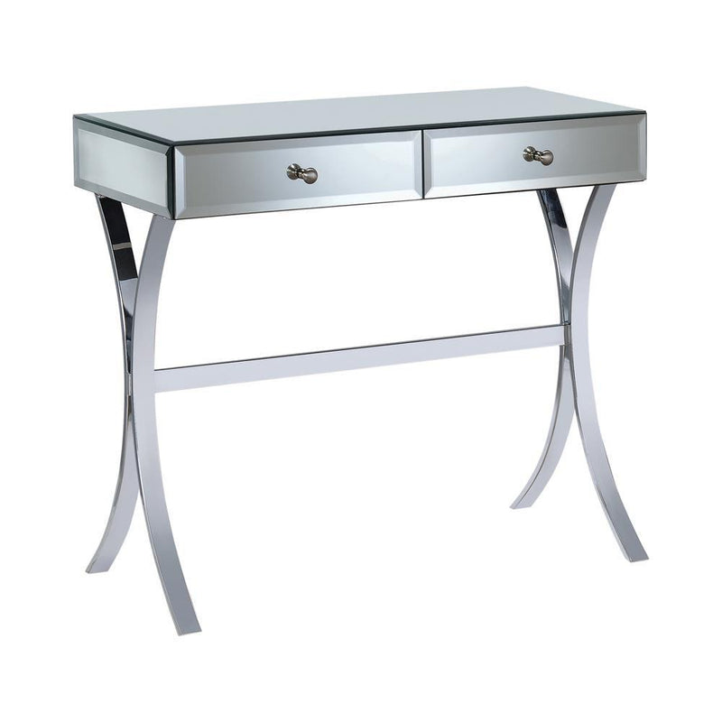 Scilla 2-Drawer Console Table Clear Mirror - Ella Furniture