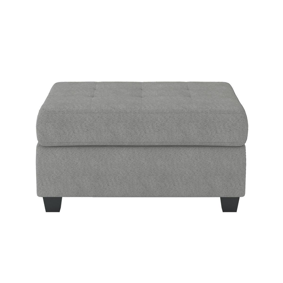 Maston Light Gray Solid Wood Plywood Microfiber Fabric Upholstery 2-Piece Reversible Sectional - Ella Furniture
