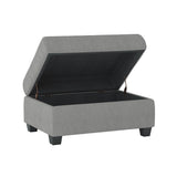 Maston Light Gray Solid Wood Plywood Microfiber Fabric Upholstery 2-Piece Reversible Sectional - Ella Furniture