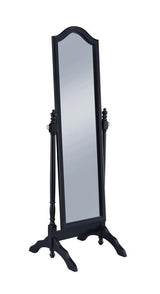 Cabot Rectangular Cheval Mirror With Arched Top Black - Ella Furniture