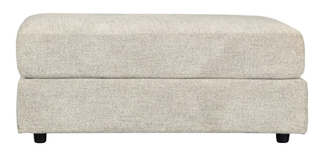 Soletren Stone Chenille Oversized Ottoman - Ella Furniture