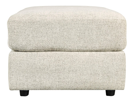 Soletren Stone Chenille Oversized Ottoman - Ella Furniture