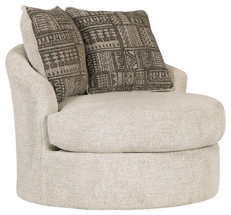 Soletren Stone Chenille Accent Chair - Ella Furniture