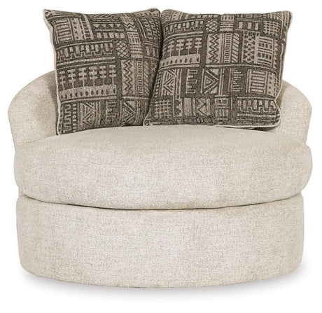 Soletren Stone Chenille Accent Chair - Ella Furniture