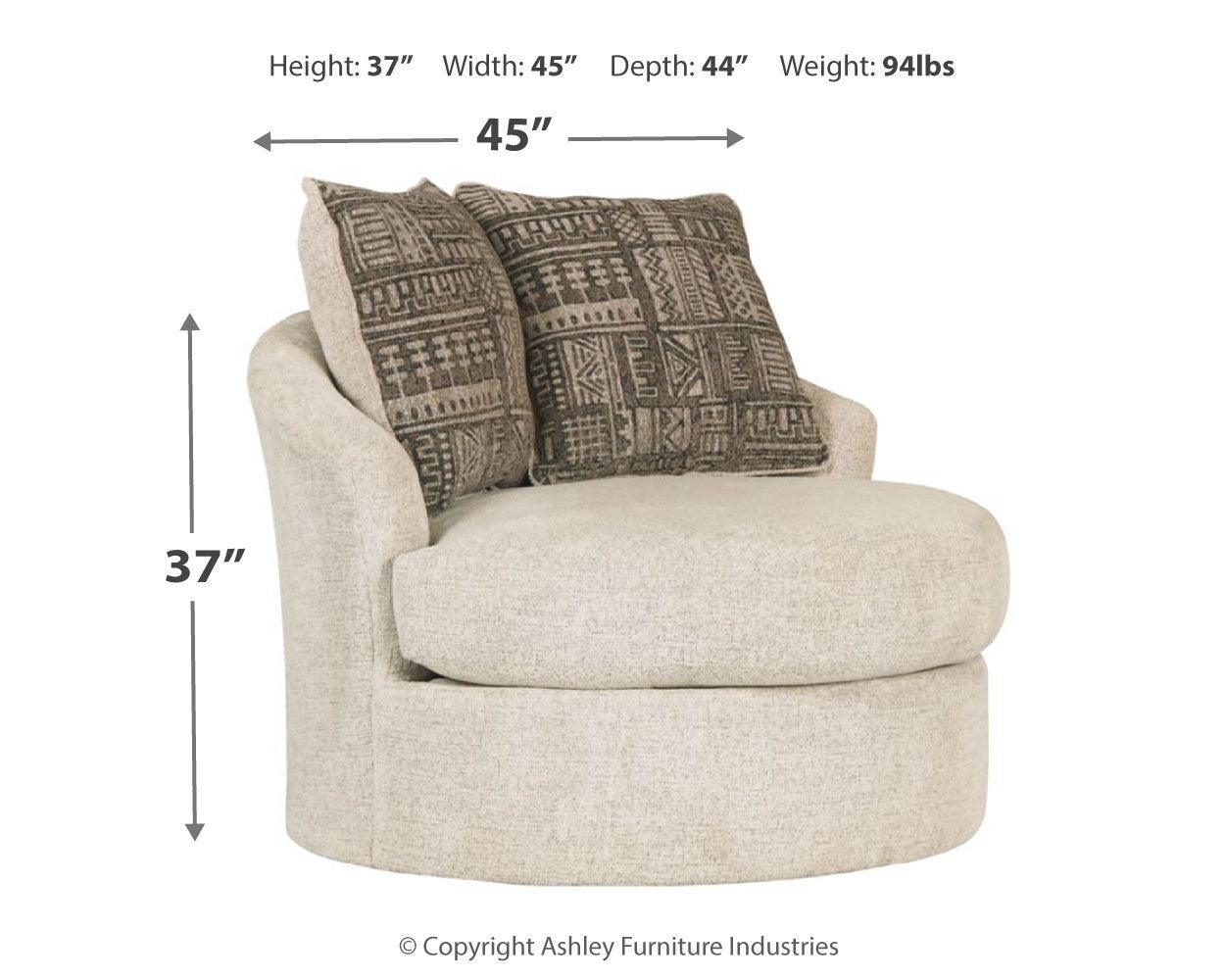 Soletren Stone Chenille Accent Chair - Ella Furniture