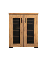 Bristol Metal Mesh Door Accent Cabinet Golden Oak - Ella Furniture