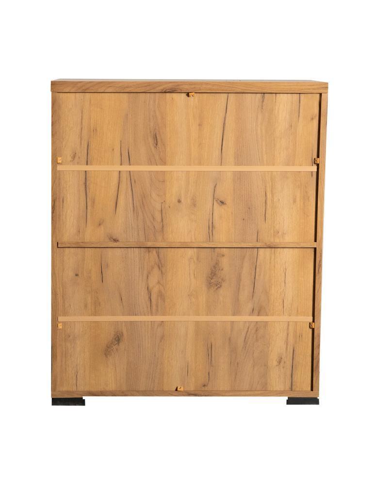 Bristol Metal Mesh Door Accent Cabinet Golden Oak - Ella Furniture