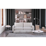Price Light Gray Solid Wood Textured Fabric Upholstery Convertible Studio Sofa With Pull-out Bed - Ella Furniture