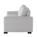 Price Light Gray Solid Wood Textured Fabric Upholstery Convertible Studio Sofa With Pull-out Bed - Ella Furniture