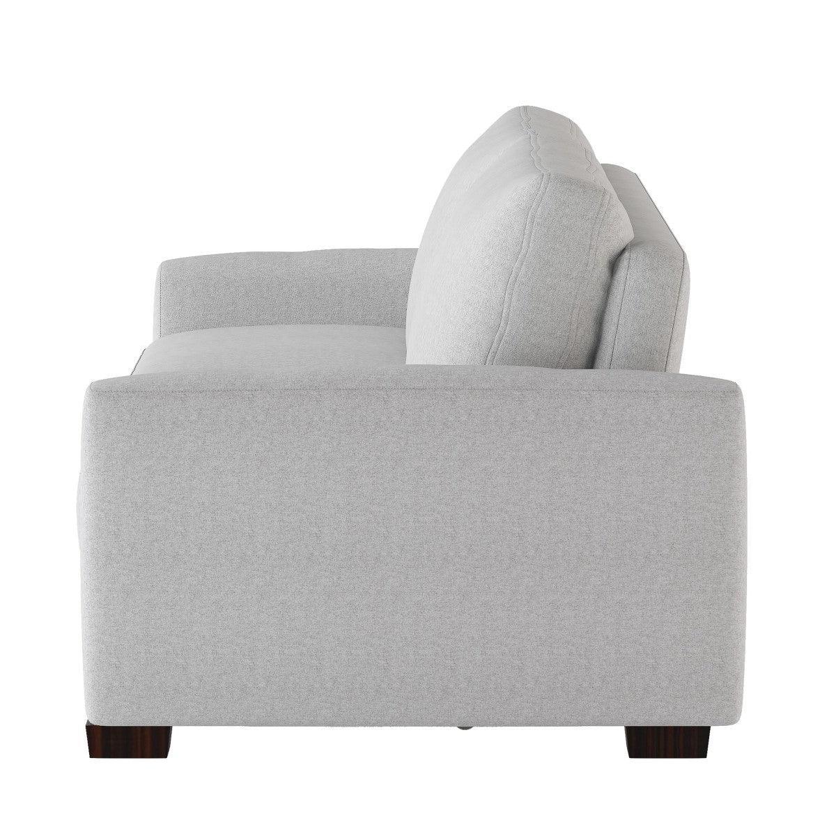 Price Light Gray Solid Wood Textured Fabric Upholstery Convertible Studio Sofa With Pull-out Bed - Ella Furniture