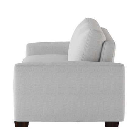 Price Light Gray Solid Wood Textured Fabric Upholstery Convertible Studio Sofa With Pull-out Bed - Ella Furniture
