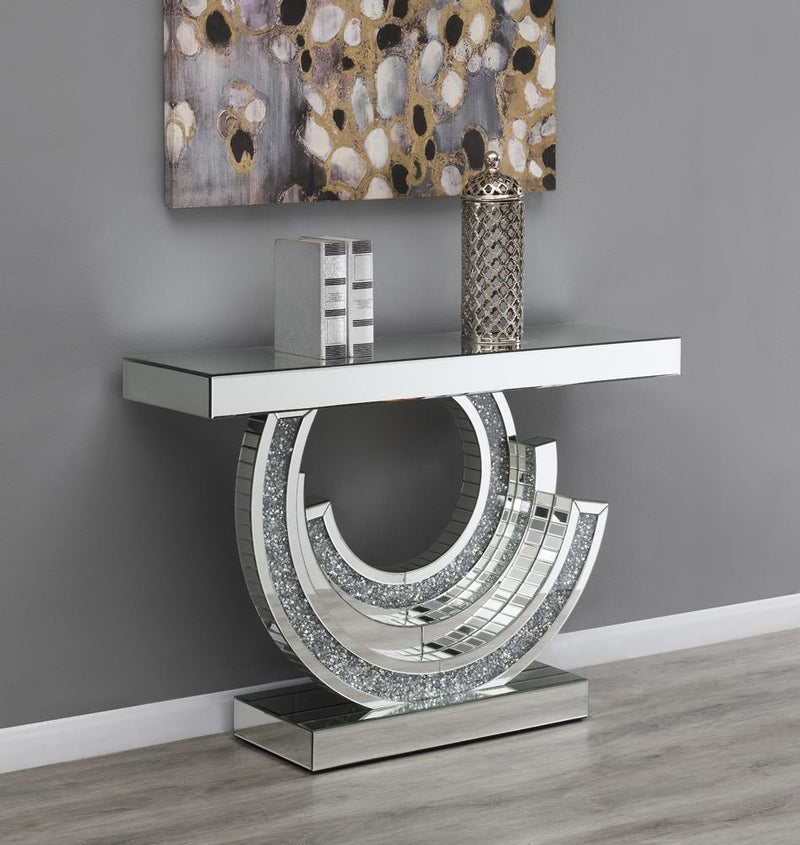 Imogen Multi-dimensional Console Table Silver - Ella Furniture